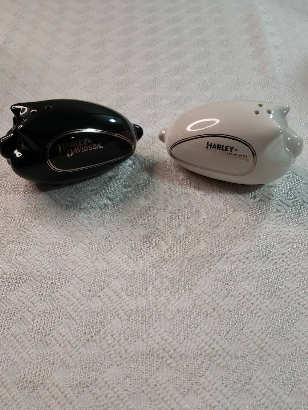 Harley-Davidson Black and White HOG Salt & Pepper Shakers